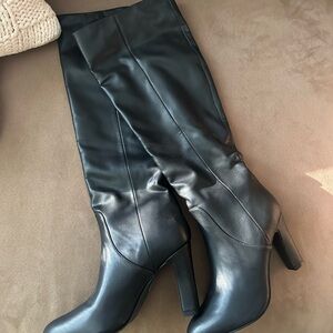Unisa Black Heeled Boots